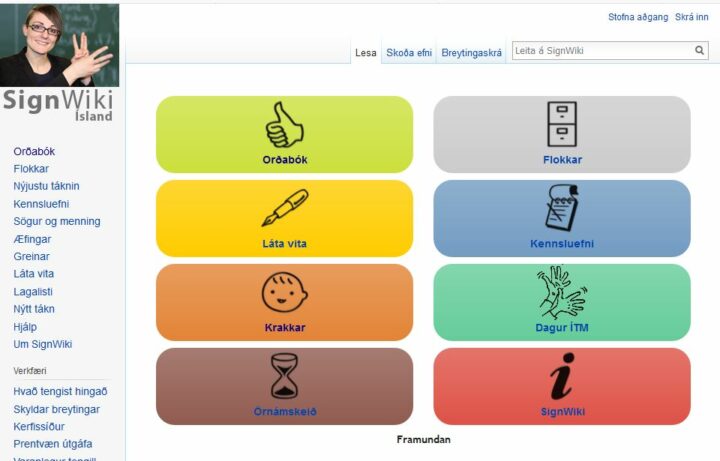 islantilaisen-viittomakielen-wikisanakirja-viittomakielinen-kirjasto
